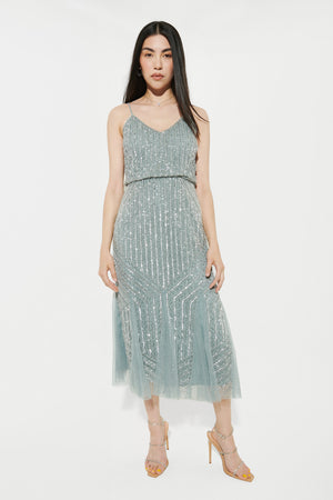 
                  
                    ANNE EMBELLISHED SEQUIN MIDI DRESS | Z240806
                  
                