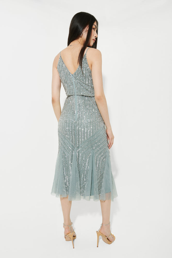 
                  
                    ANNE EMBELLISHED SEQUIN MIDI DRESS | Z240806
                  
                