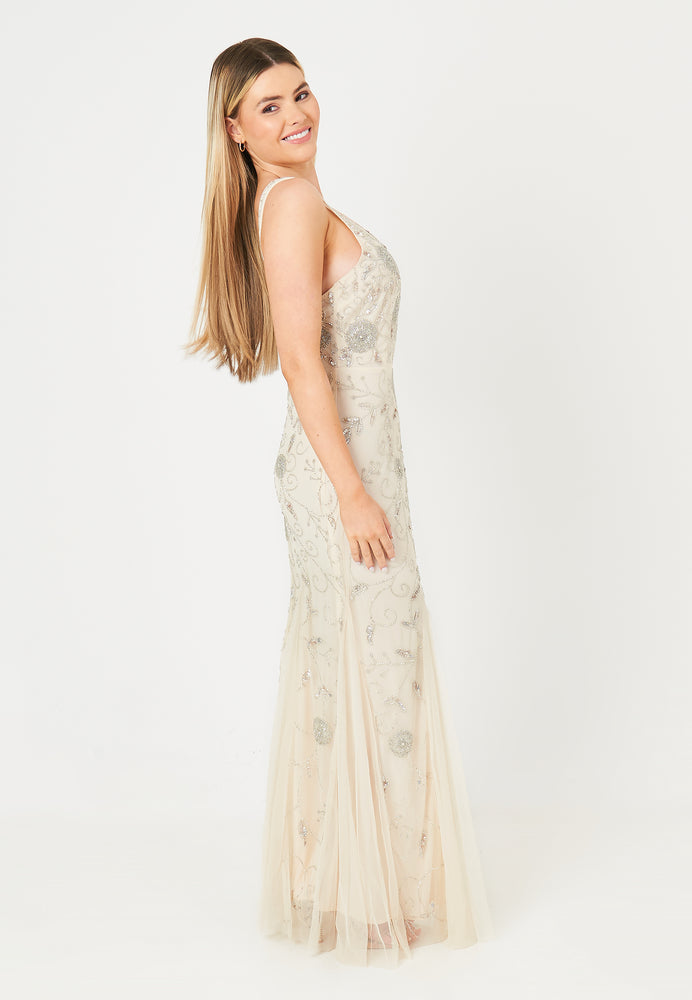 
                  
                    SHIMI EMBELLISHED SEQUINS MAXI DRESS SIDE
                  
                