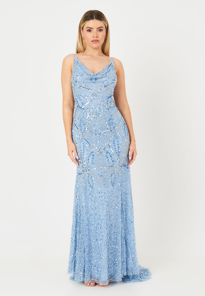 
                  
                    UMA EMBELLISHED SEQINS MAXI DRESS | BTZ240402
                  
                