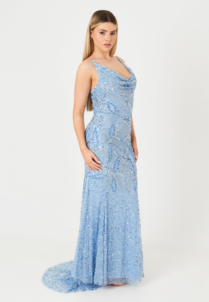 UMA EMBELLISHED SEQINS MAXI DRESS | BTZ240402