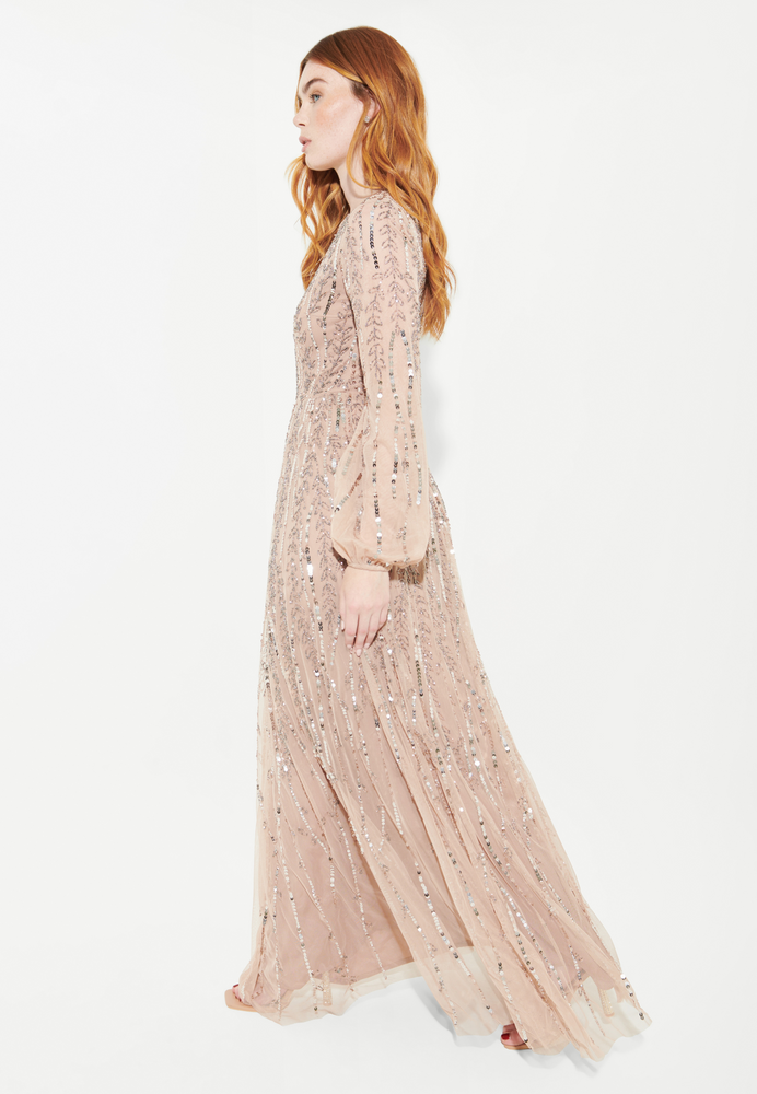 
                  
                    YARA MODEST EMBELLISHED SEQUIN MAXI DRESS | BTM231204
                  
                