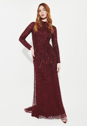 
                  
                    ZEINA MODEST EMBELLISHED SEQUIN MAXI DRESS | BTM231202
                  
                