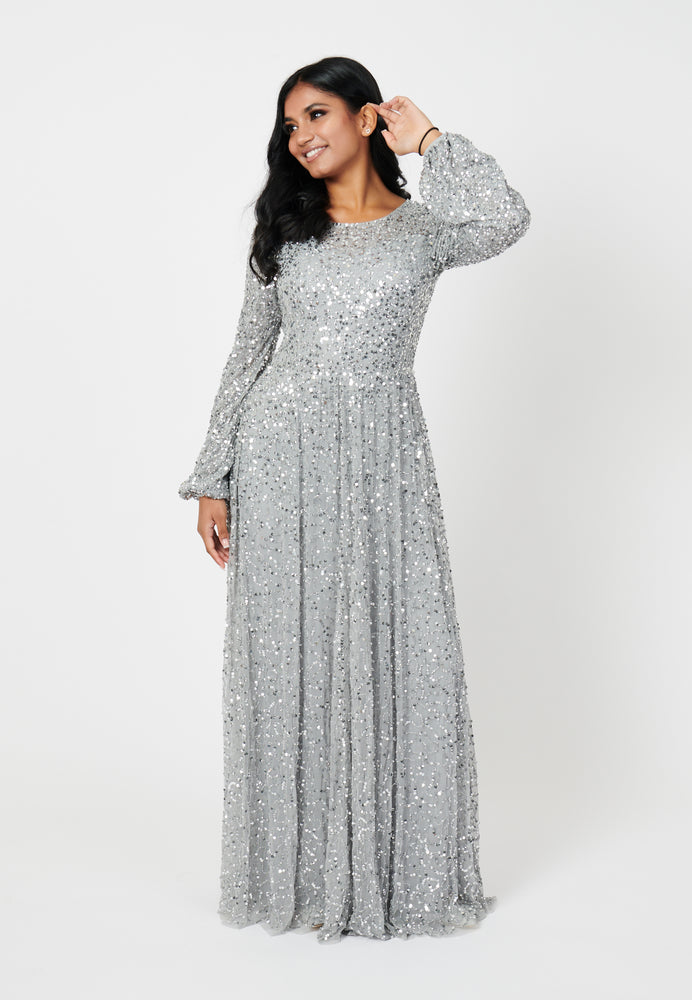 
                  
                    Maryisa Lois Modest Embellished Sequin Dress
                  
                