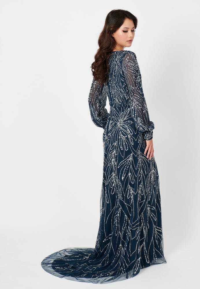 
                  
                    Maryisa Marie Modest Embellished Sequin Dress
                  
                