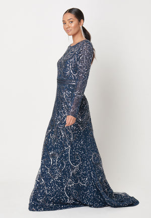
                  
                    Maryisa Prisca Modest Embellished Sequin Dress
                  
                