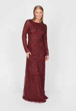 KAIA EMBELLISHED SEQUIN MAXI DRESS FRONT 2
